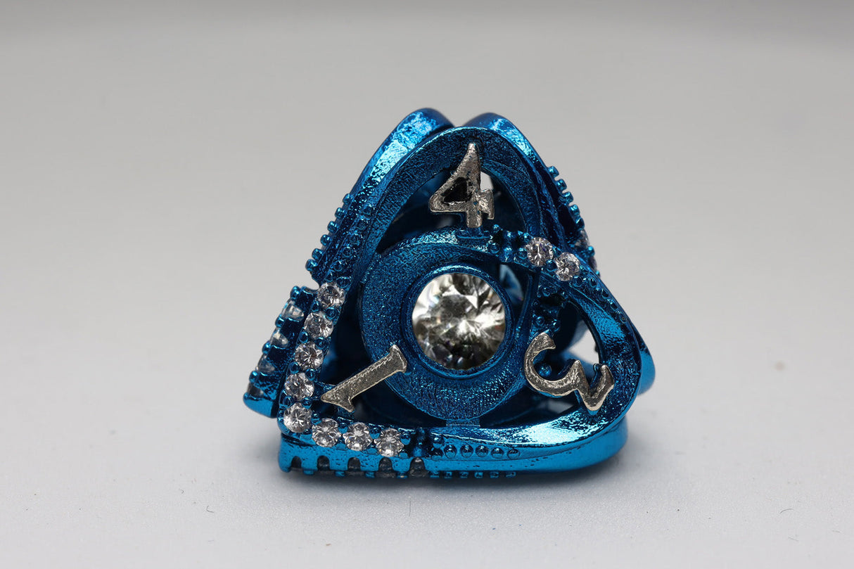 Hollow Hearts: Jeweled Blue - Metal RPG Dice Set Metal Dice Foam Brain Games