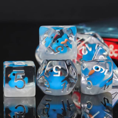Bubble Bath Duck RPG Dice Set Plastic Dice Foam Brain Games
