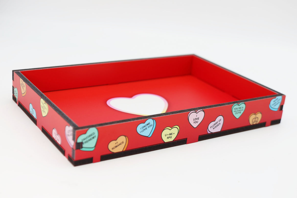 Candy Hearts Chromatic Dice Tray Dice Tray Foam Brain Games