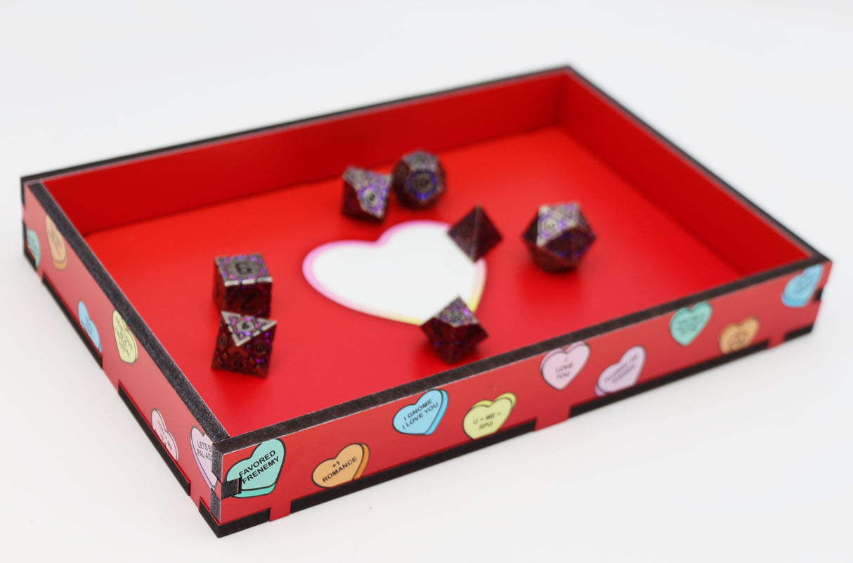 Candy Hearts Chromatic Dice Tray Dice Tray Foam Brain Games