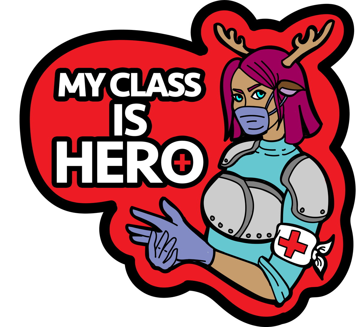 My Class Is Hero Sticker Foam Brain Games