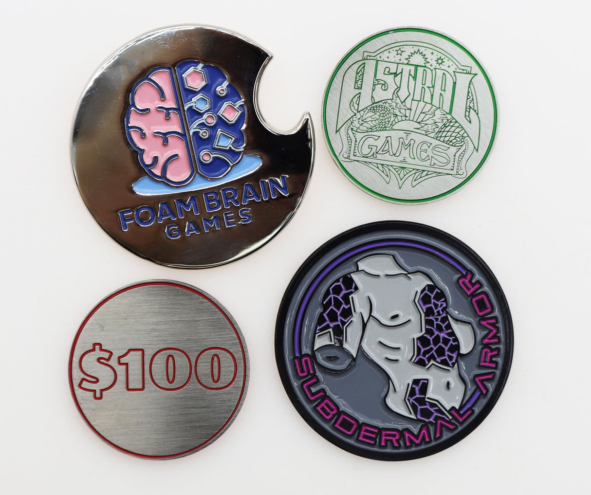 Custom Soft Enamel Coins Custom Product Foam Brain Games