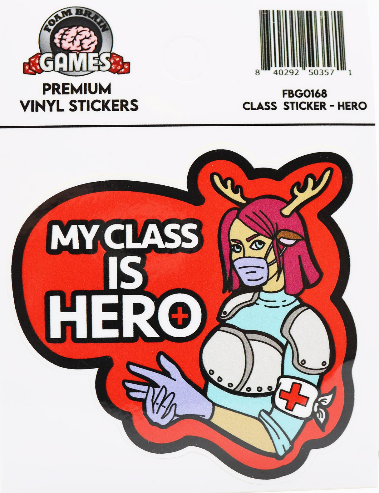 My Class Is Hero Sticker Foam Brain Games