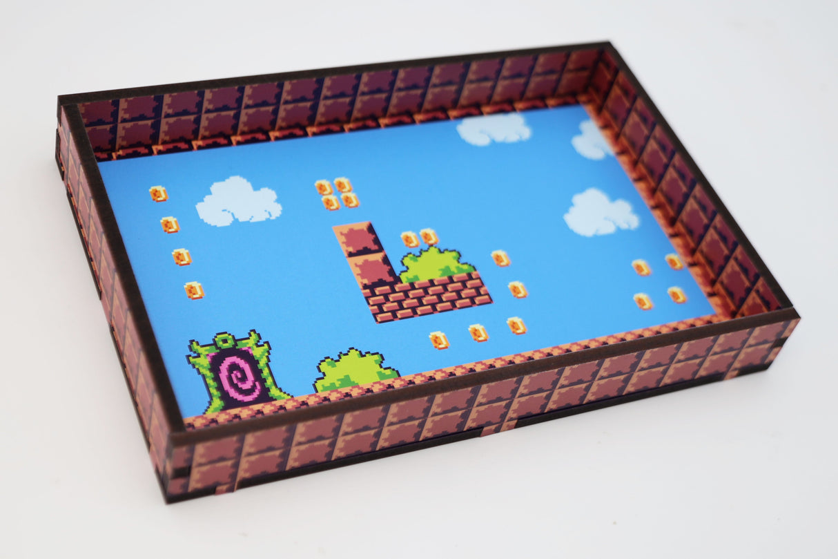 Chromatic Dice Tray - Pixel Platformer Dice Tray Foam Brain Games