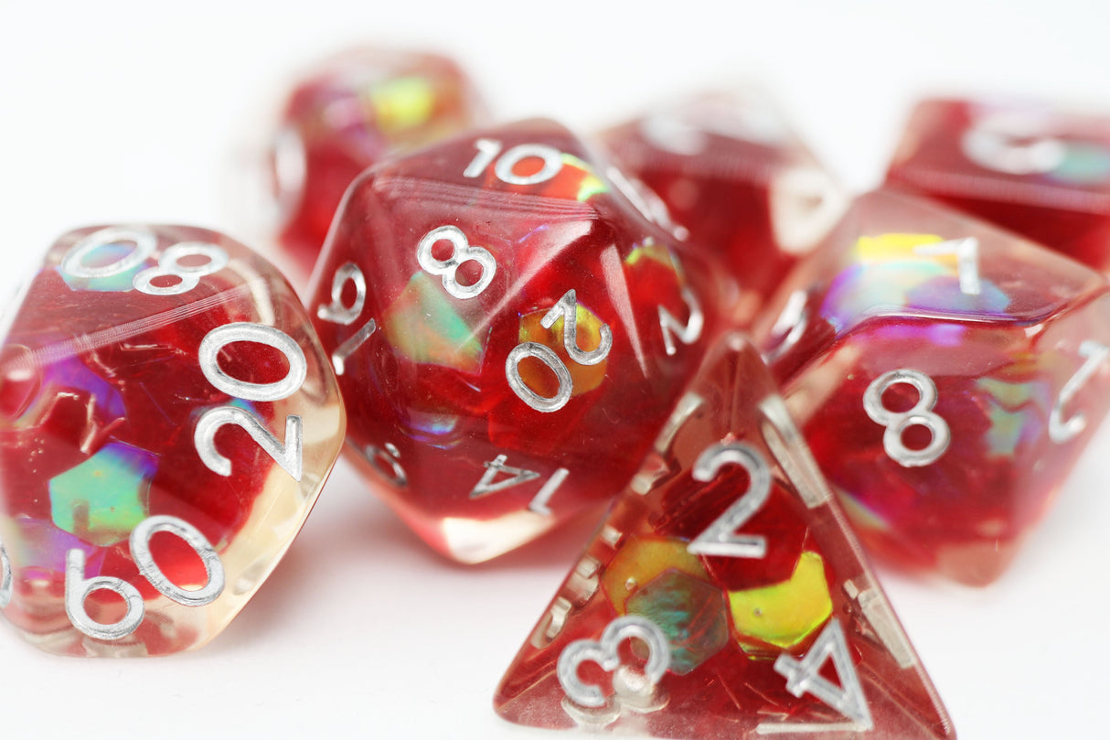 Rusalka Radiance RPG Dice Set Plastic Dice Foam Brain Games