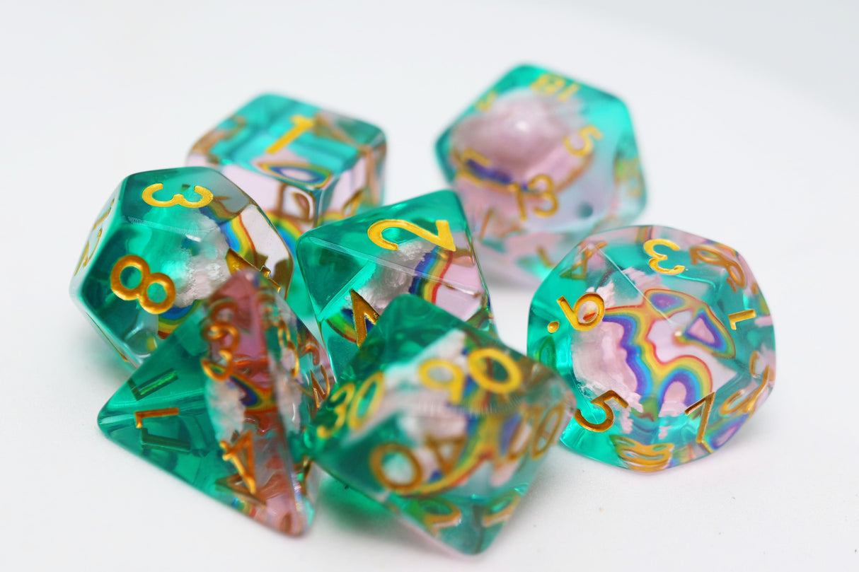Perfect Day RPG Dice Set Plastic Dice Foam Brain Games