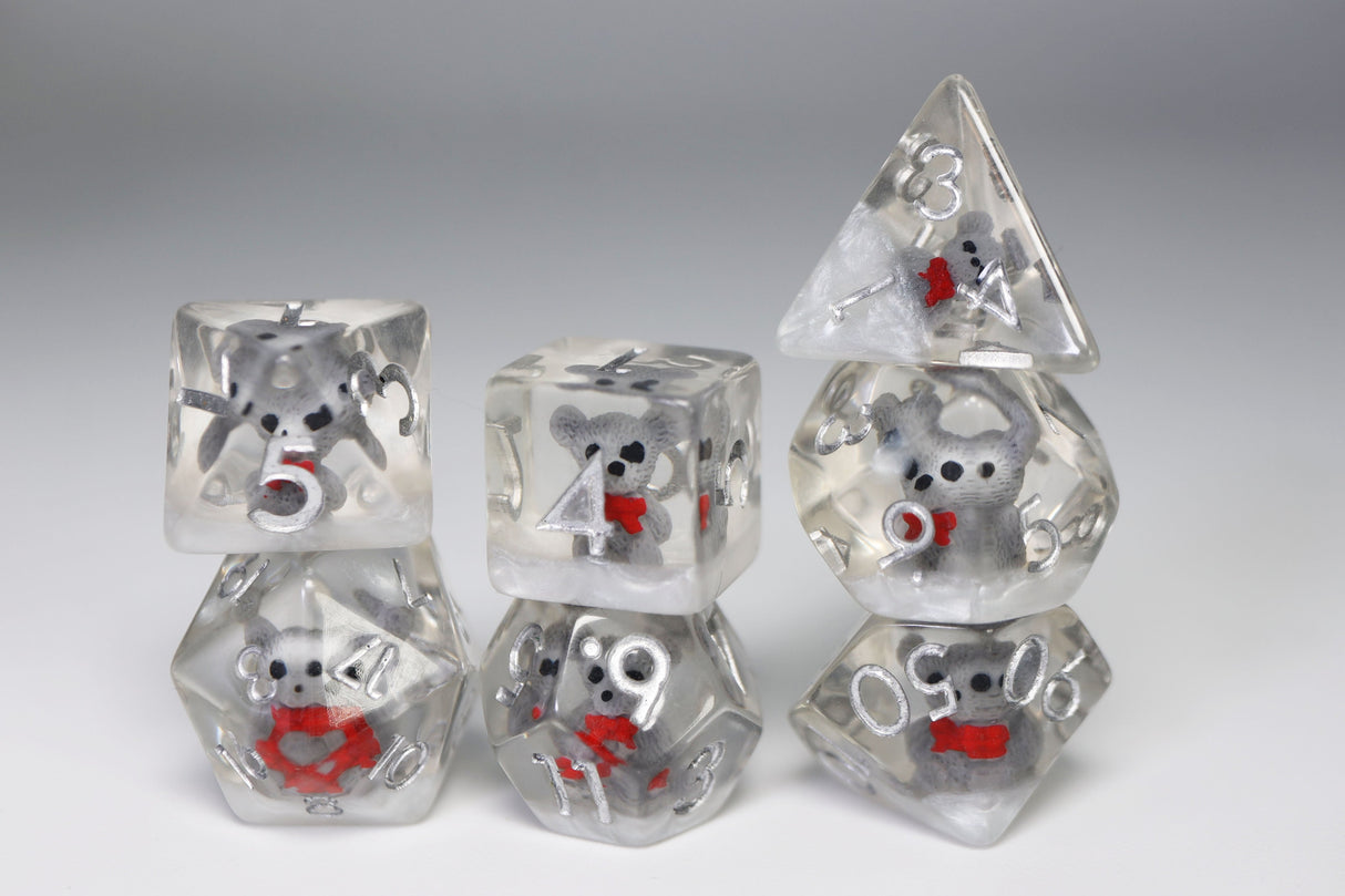 Distinguished Gentleman Teddy RPG Dice Set Plastic Dice Foam Brain Games