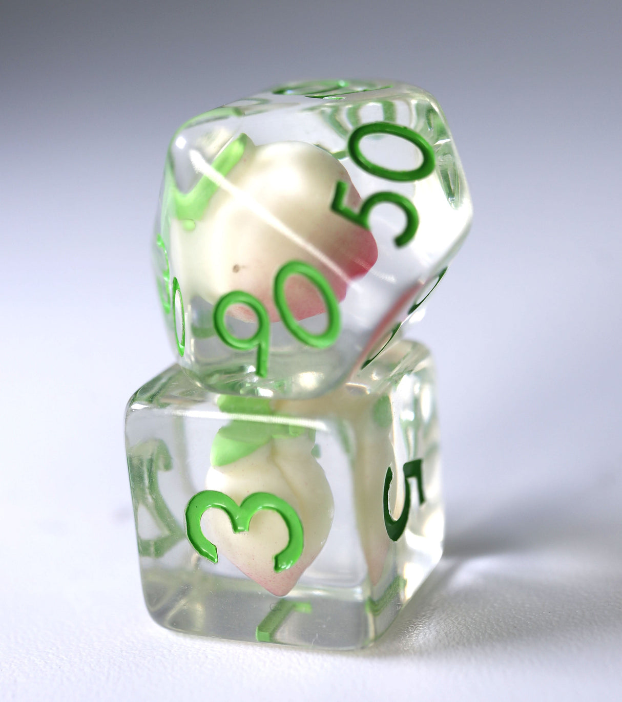 Perfect Peaches RPG Dice Set Plastic Dice Foam Brain Games