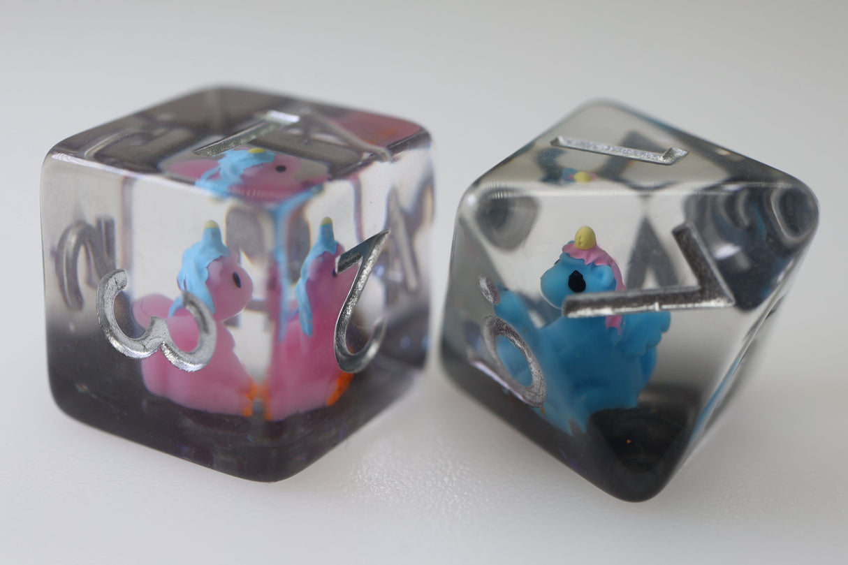 Unicorn Party RPG Dice Set Plastic Dice Foam Brain Games