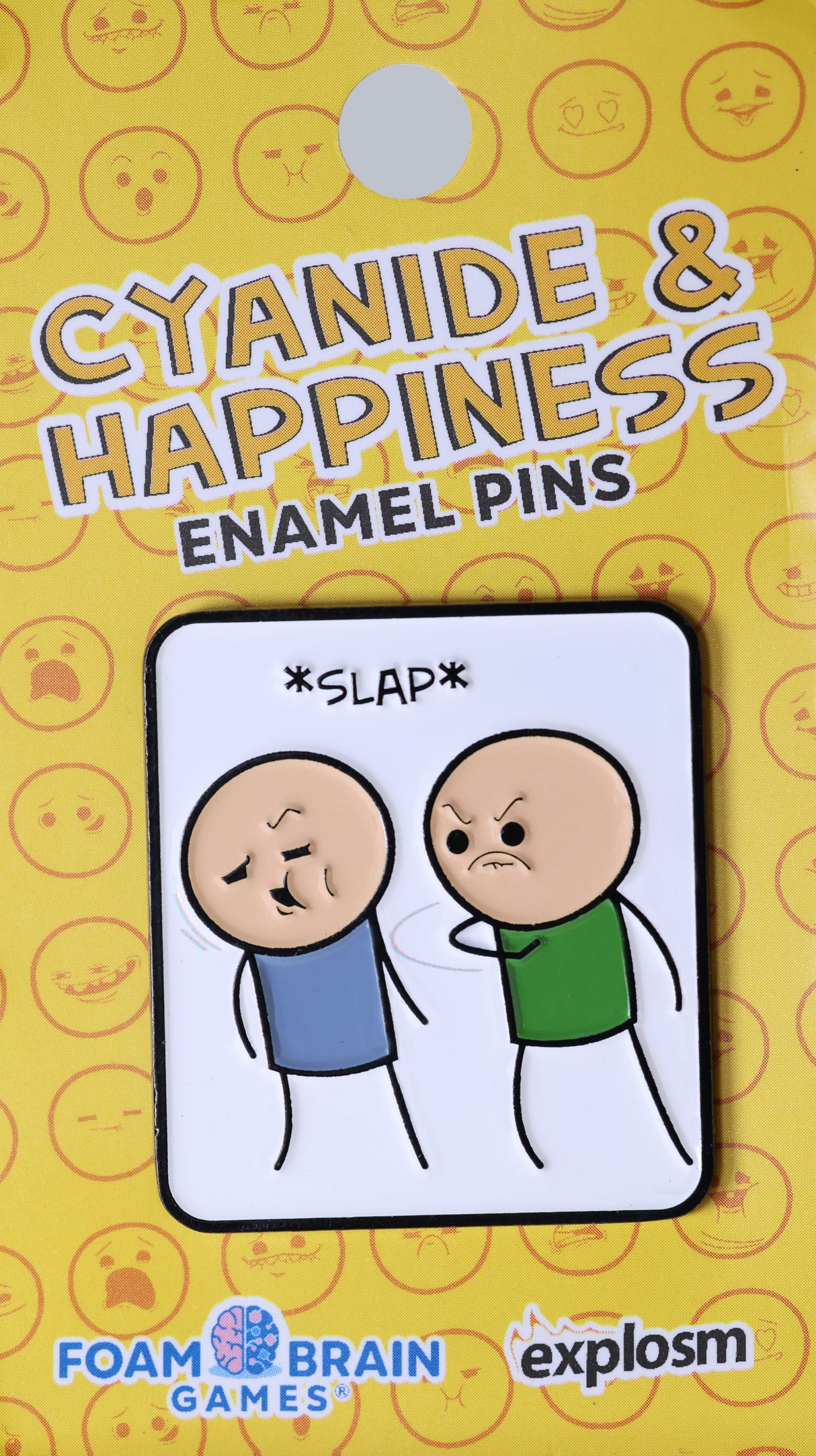 Cyanide & Happiness Pin Series 1: Slap Enamel Pin Foam Brain Games
