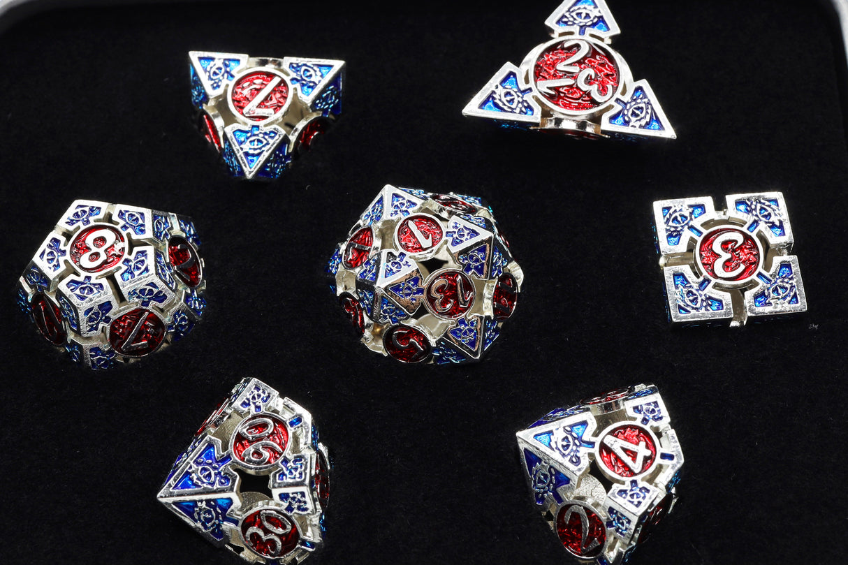 Oculus: Watchful - Hollow Metal RPG Dice Set Metal Dice Foam Brain Games