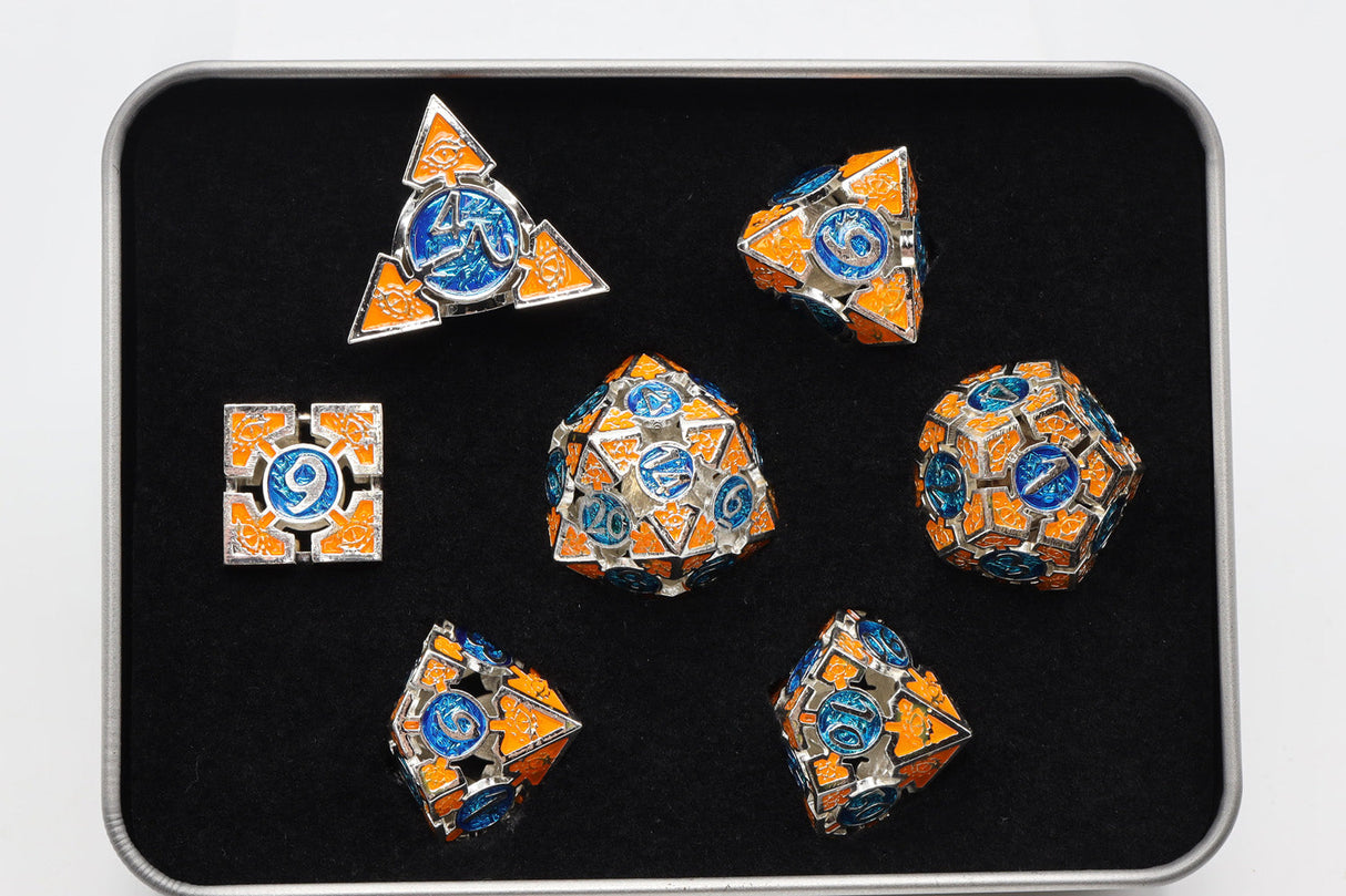 Oculus: Intelligent - Hollow Metal RPG Dice Set Metal Dice Foam Brain Games