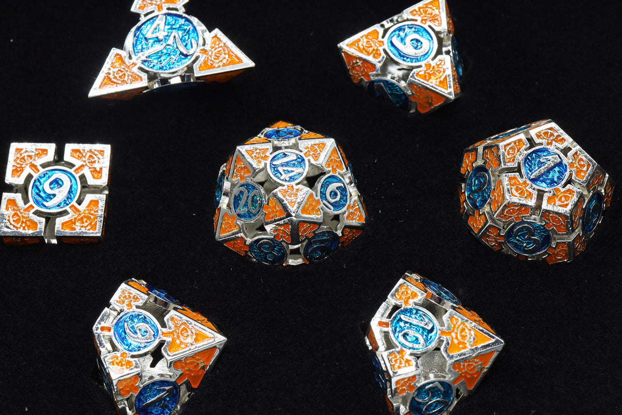Oculus: Intelligent - Hollow Metal RPG Dice Set Metal Dice Foam Brain Games