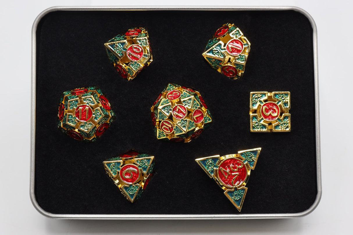 Oculus: Mischievous - Hollow Metal RPG Dice Set Metal Dice Foam Brain Games