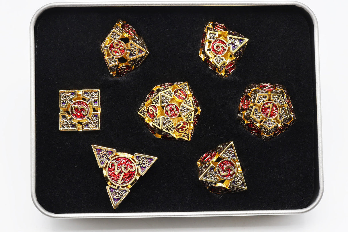 Oculus: Impassioned - Hollow Metal RPG Dice Set Metal Dice Foam Brain Games