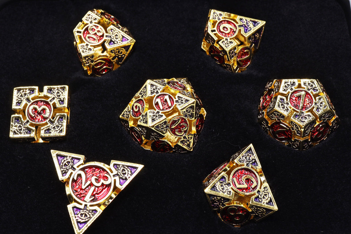 Oculus: Impassioned - Hollow Metal RPG Dice Set Metal Dice Foam Brain Games