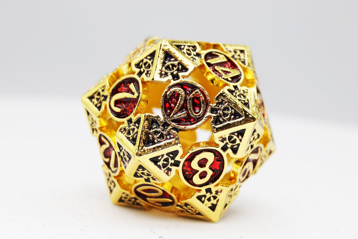Oculus: Impassioned - Hollow Metal RPG Dice Set Metal Dice Foam Brain Games