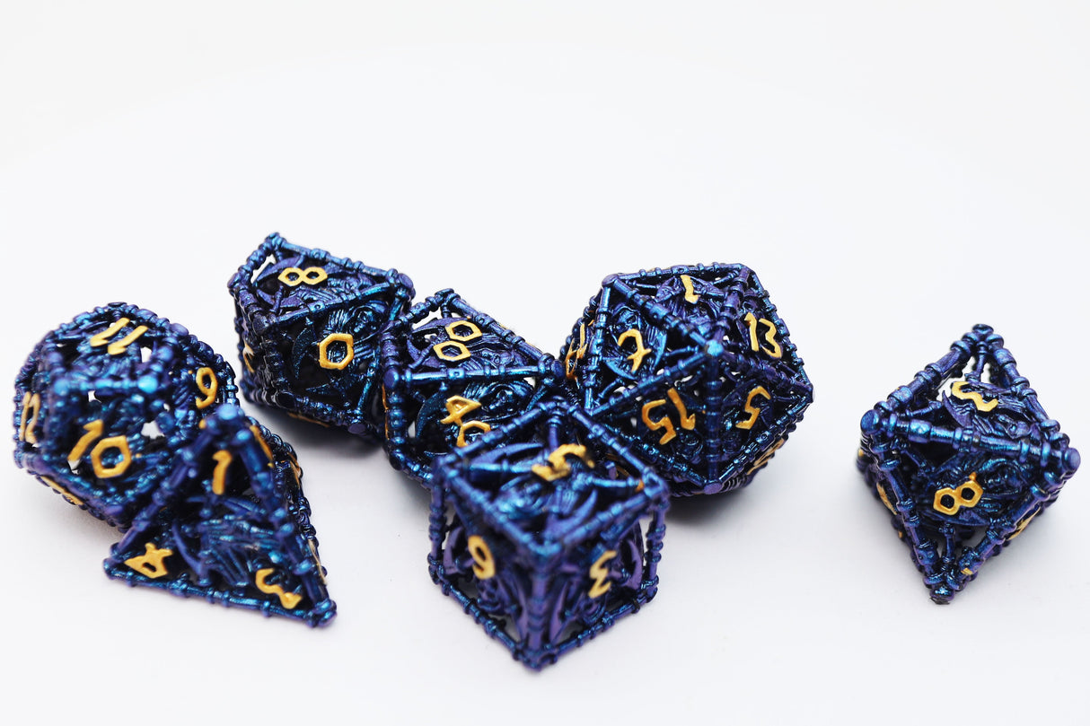 Grim Scythe: Shadow - Hollow Metal RPG Dice Set Metal Dice Foam Brain Games