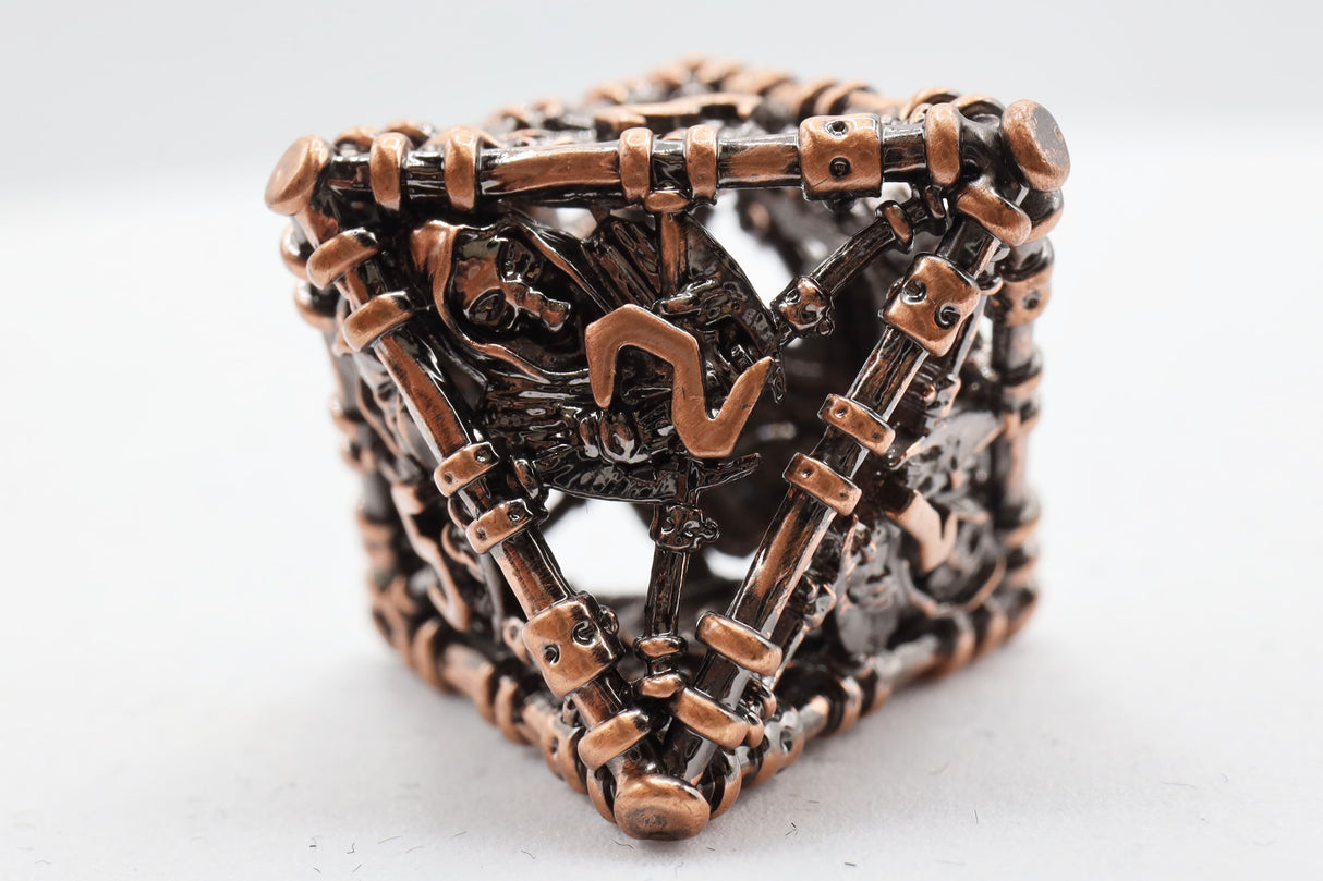 Grim Scythe: Copper - Hollow Metal RPG Dice Set Metal Dice Foam Brain Games