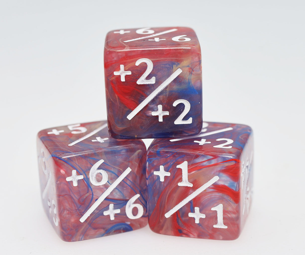Primary Colored Marble +1/+1 Magic Counters Plastic Dice Foam Brain Games