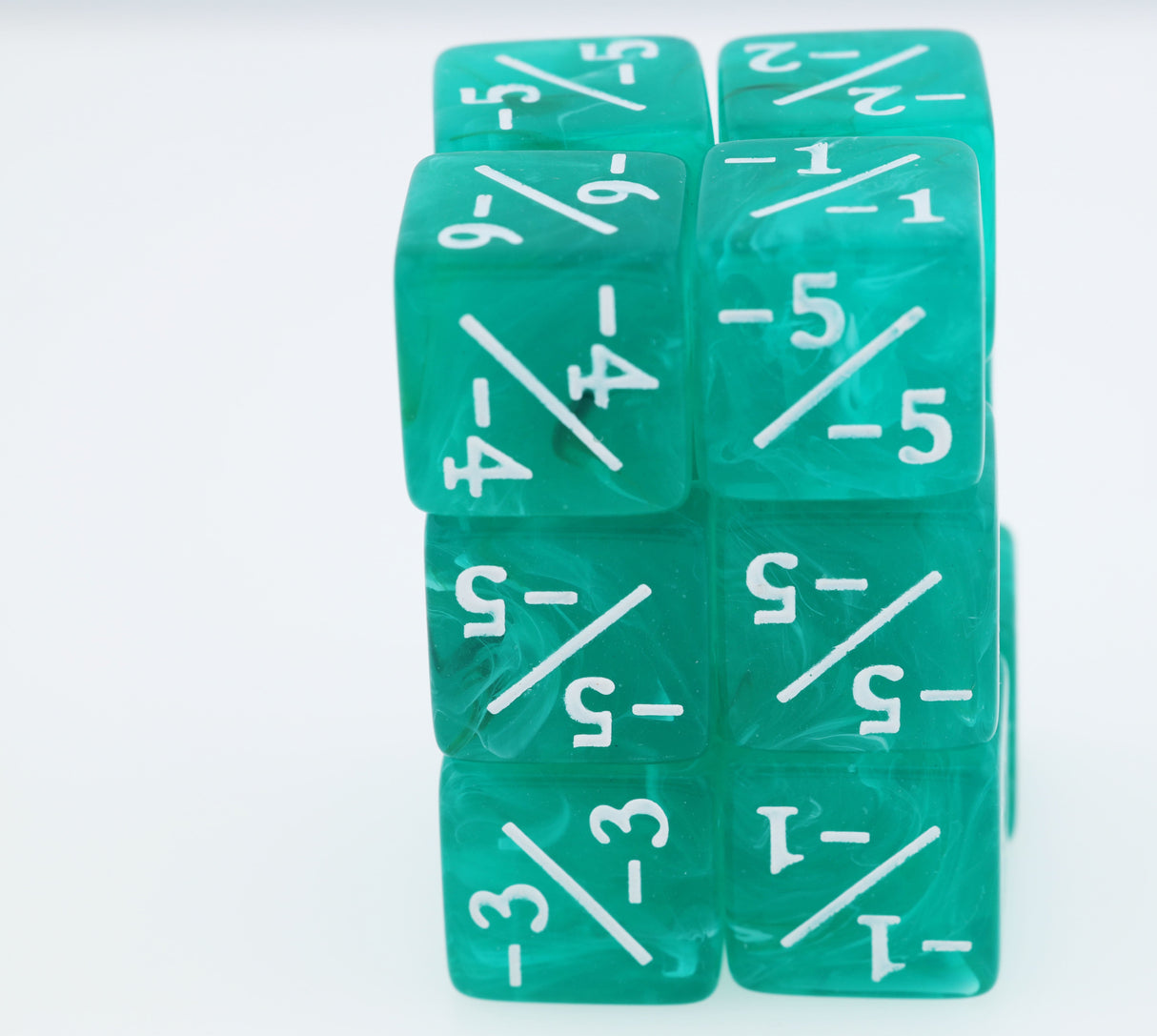 Turquoise Marilyn -1/-1 Magic Counters Plastic Dice Foam Brain Games