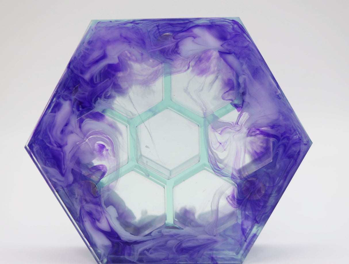 Sharp Edge Resin Dice Vault - Billowing Magic Dice Box Foam Brain Games