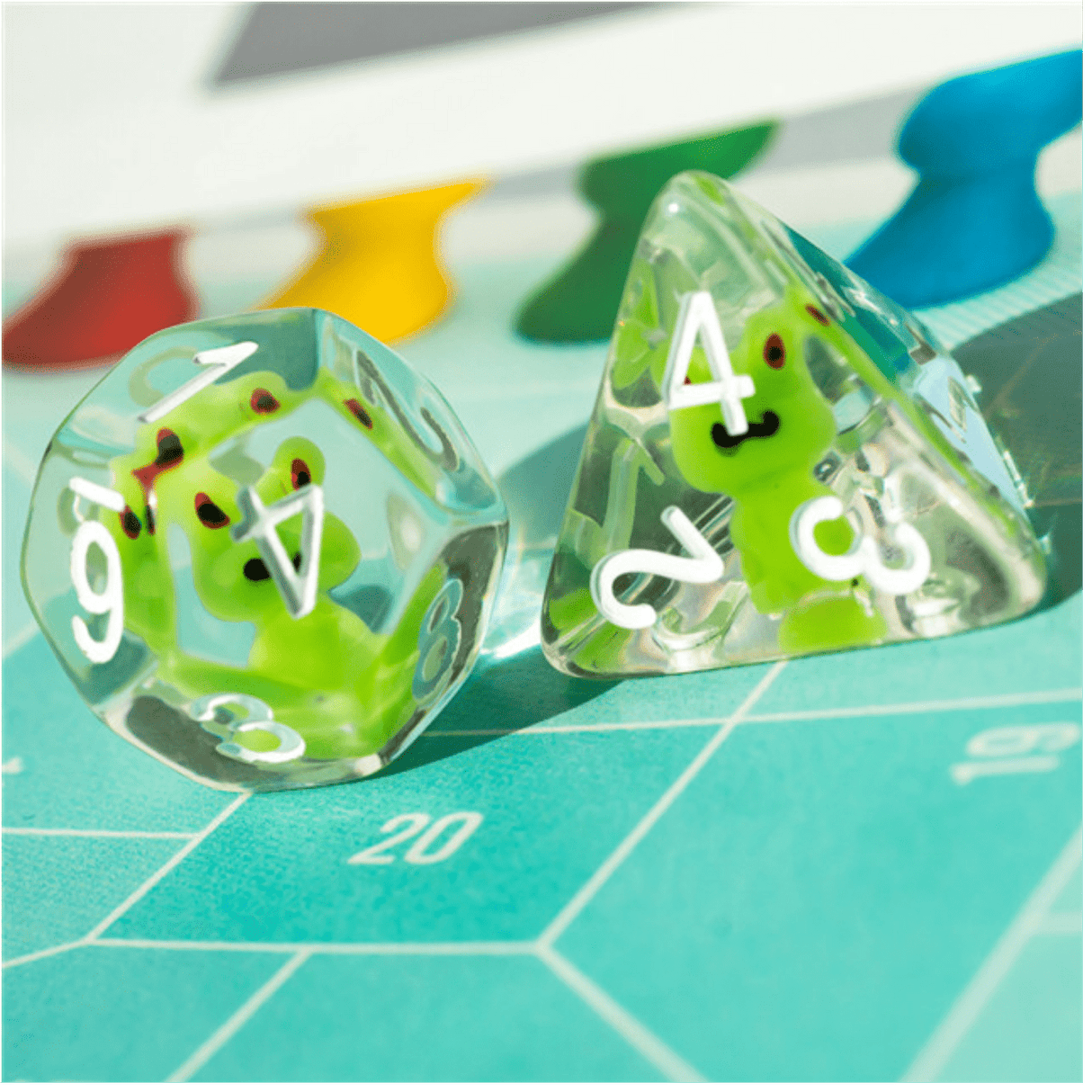 Frog RPG Dice Set Plastic Dice Foam Brain Games