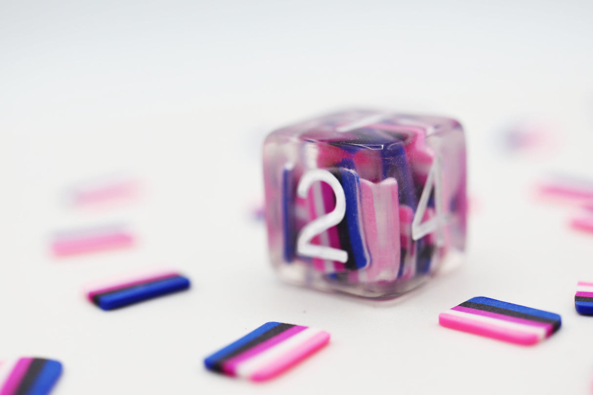 Pride Flag Single D6 Plastic Dice Foam Brain Games