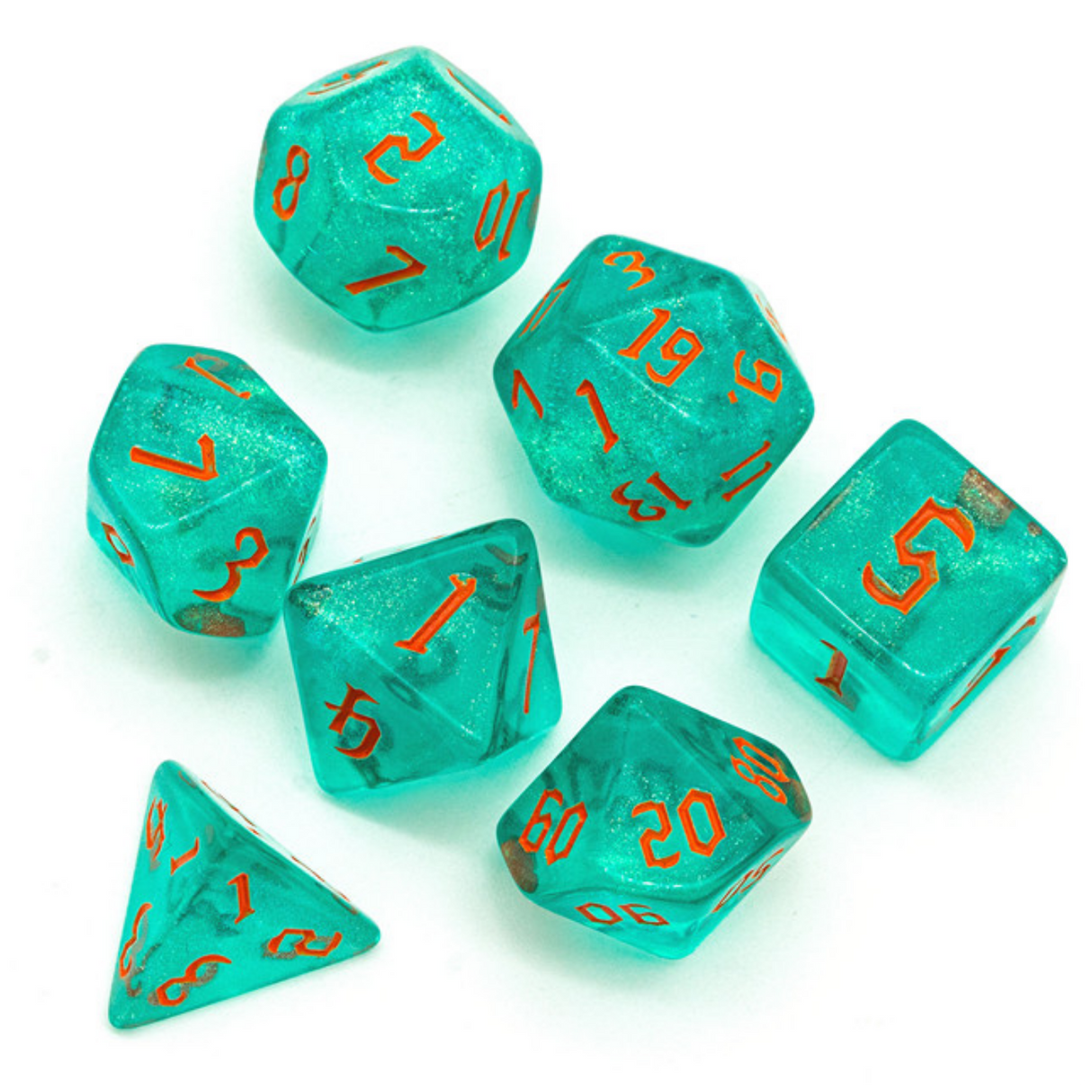 Hurricane Elemental RPG Dice Set Plastic Dice Foam Brain Games