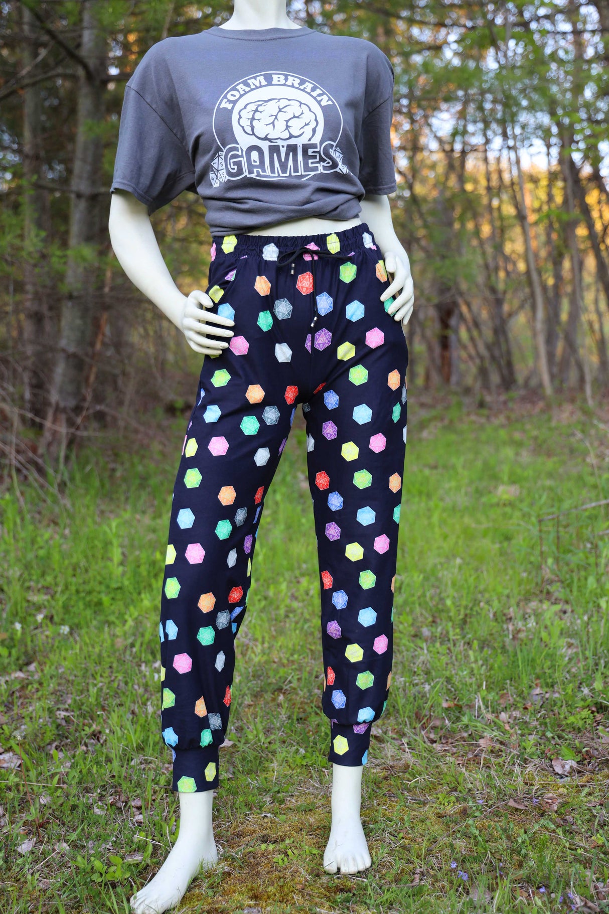 D20 Joggers - SIZE: 2XL/3XL Leggings & Joggers Foam Brain Games