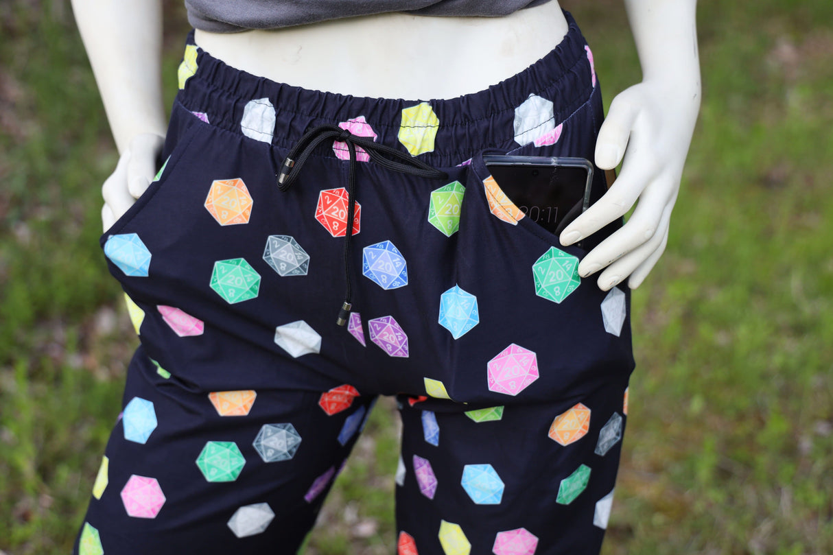D20 Joggers - SIZE: L/XL (Large/XLarge) Leggings & Joggers Foam Brain Games