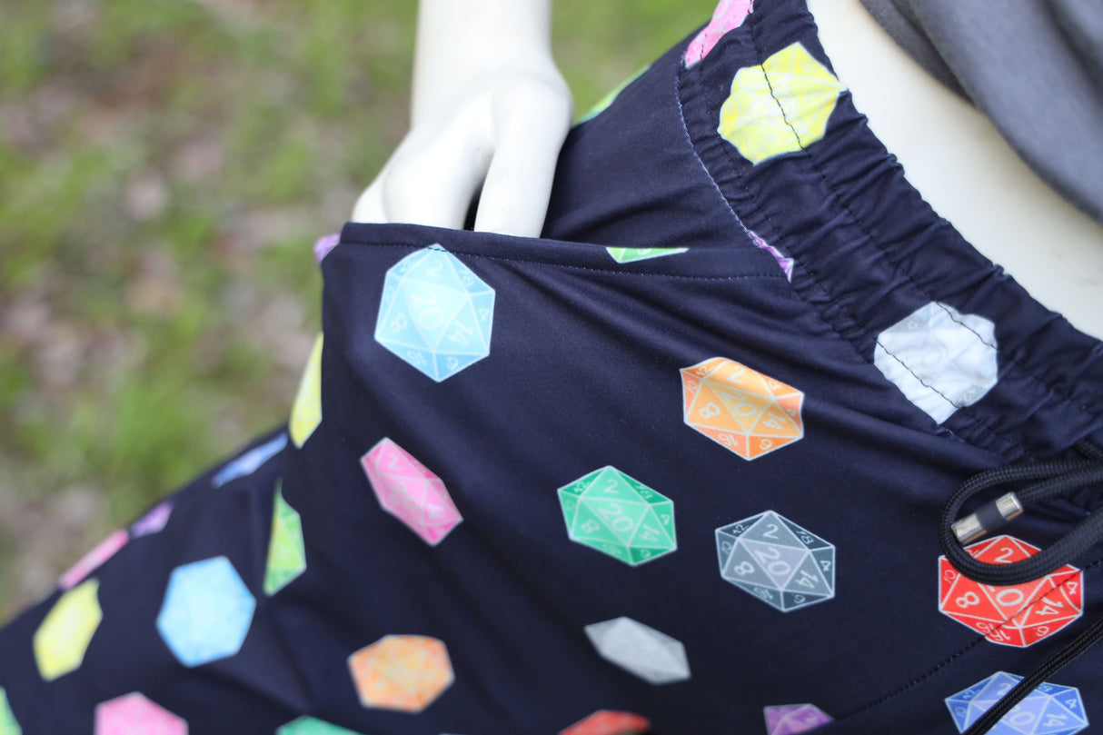 D20 Joggers - SIZE: S/M (small/medium) Leggings & Joggers Foam Brain Games