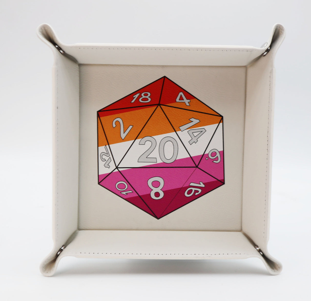 Pride D20 Snap Tray: Lesbian Dice Tray Foam Brain Games