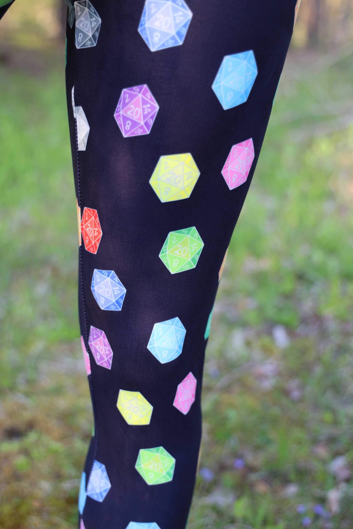 D20 Leggings - SIZE: TC (Tall & Curvy) Leggings & Joggers Foam Brain Games