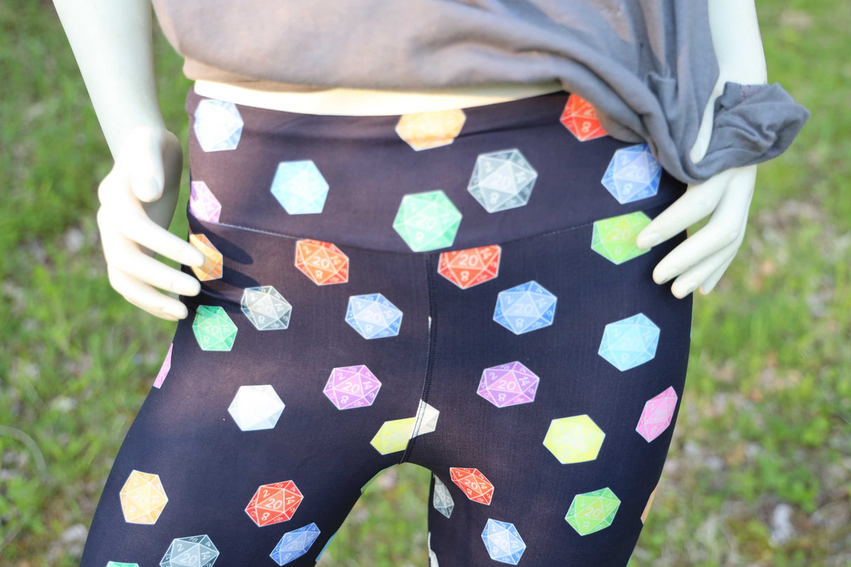 D20 Leggings - SIZE: TC2 (Tall & Curvy 2) Leggings & Joggers Foam Brain Games