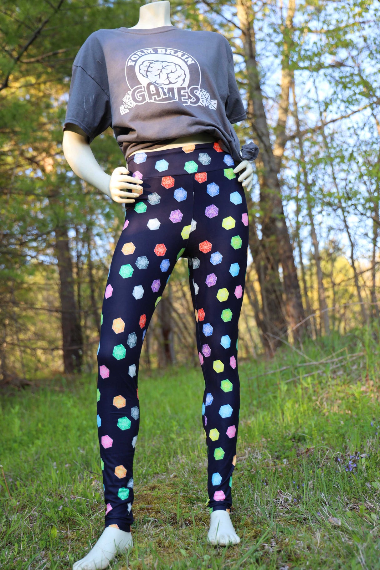 D20 Leggings - SIZE: OS Leggings & Joggers Foam Brain Games