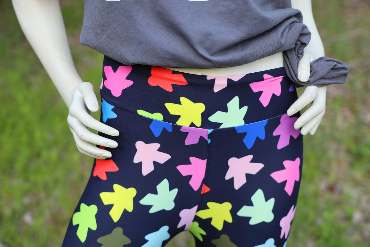 Meeples Leggings - SIZE: OS Leggings & Joggers Foam Brain Games