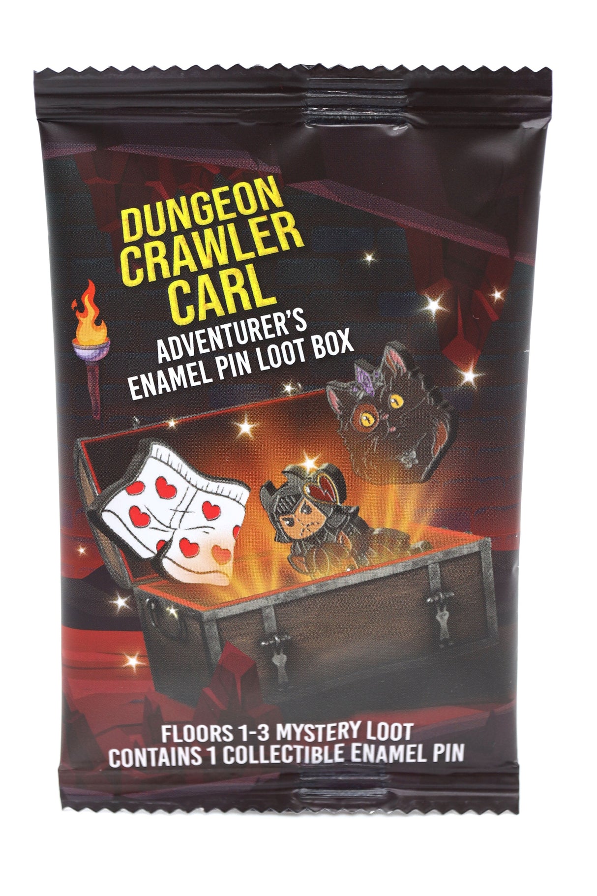 Dungeon Crawler Carl Adventurer's Pin Loot Box: Floors 1-3 (Single Pack) - Gen Con Mystery Loot Foam Brain Games