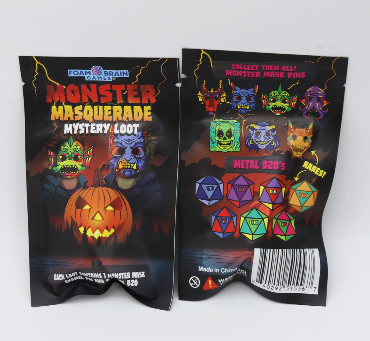 Mystery Loot: Monster Masquerade - COMPLETE SET Mystery Loot Foam Brain Games