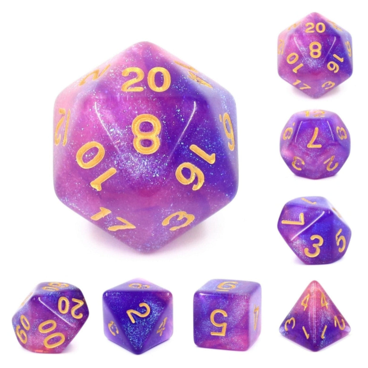 Briar Rose Aurora RPG Dice Set Plastic Dice Foam Brain Games