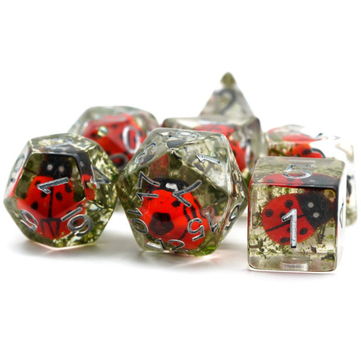 Red Ladybug RPG Dice Set Plastic Dice Foam Brain Games