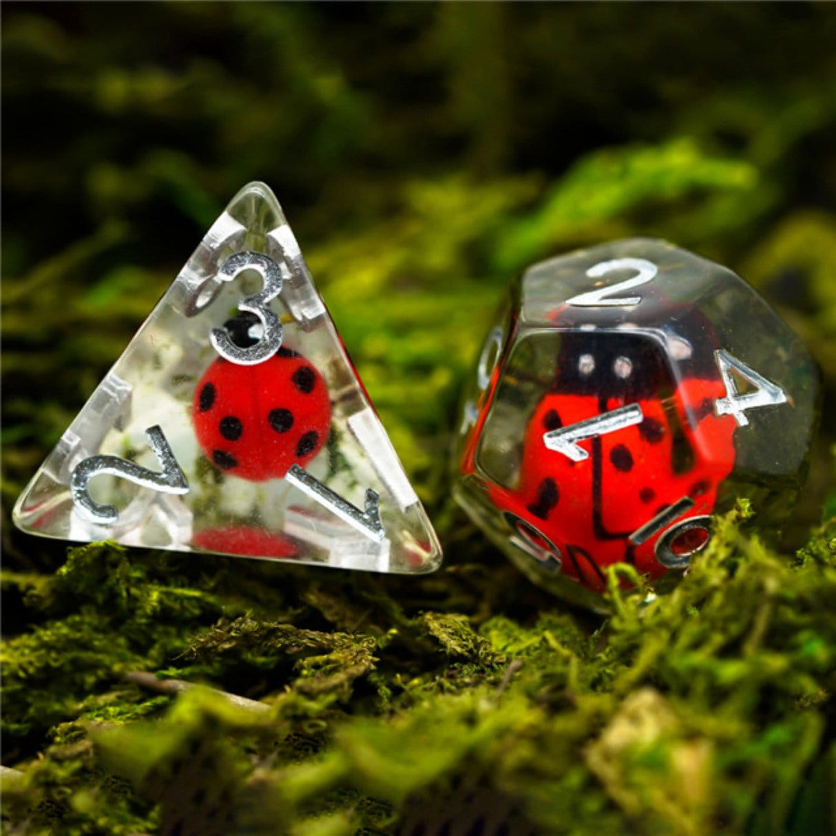 Red Ladybug RPG Dice Set Plastic Dice Foam Brain Games