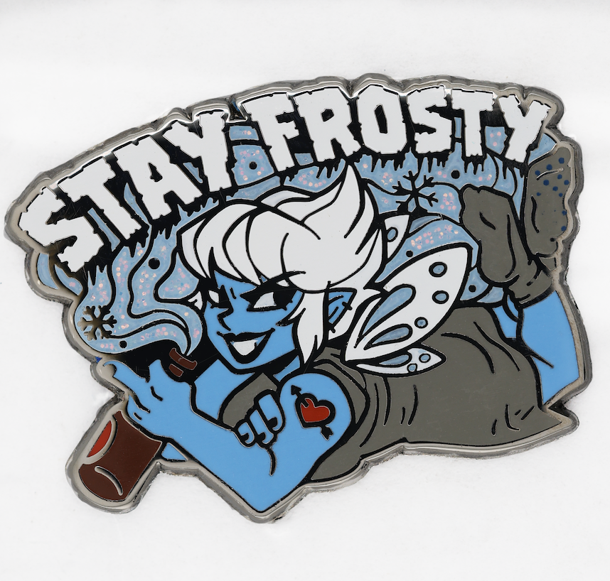 Dungeon Crawler Carl: Stay Frosty Enamel Pin Enamel Pin Foam Brain Games