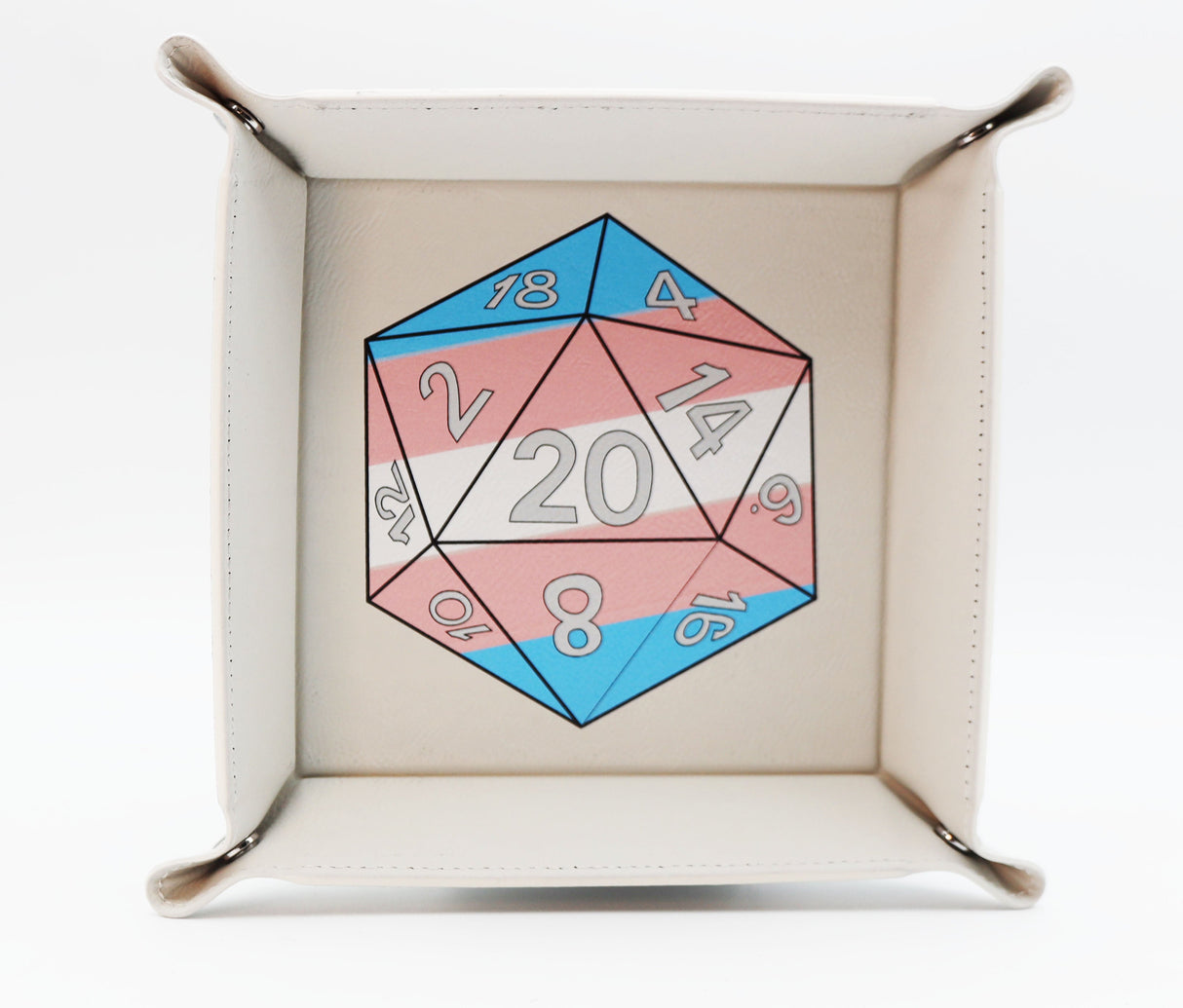 Pride D20 Snap Tray: Transgender Dice Tray Foam Brain Games