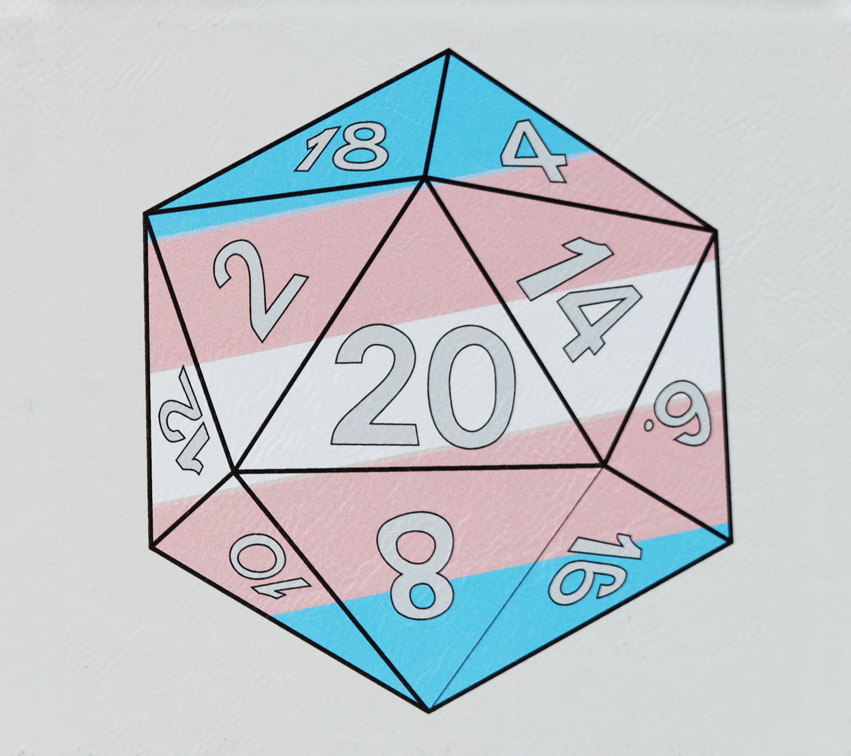 Pride D20 Snap Tray: Transgender Dice Tray Foam Brain Games