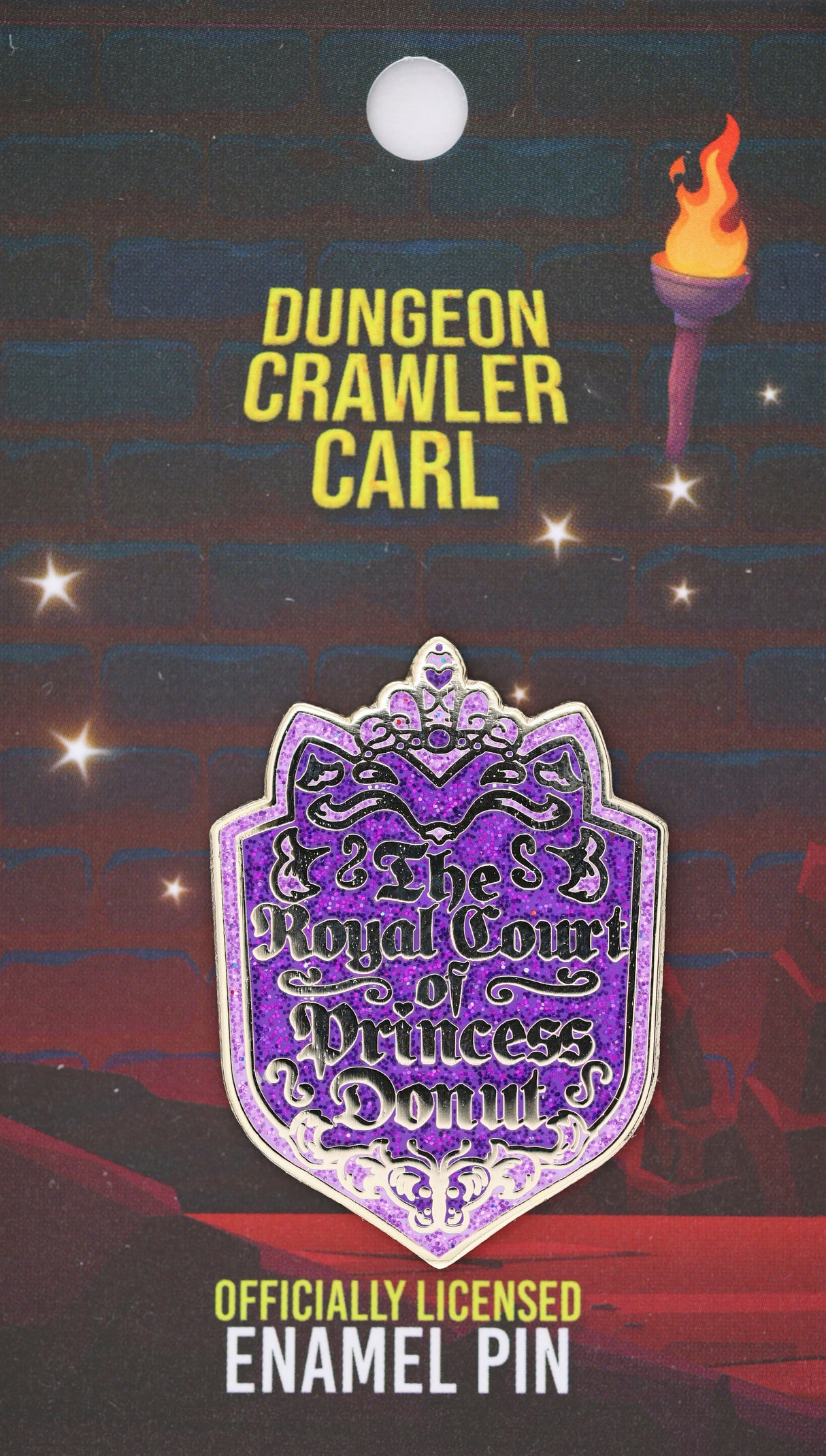 Dungeon Crawler Carl: The Royal Court of Princess Donut Enamel Pin Enamel Pin Foam Brain Games