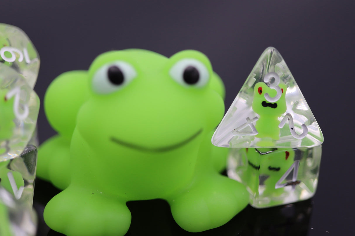 Frog RPG Dice Set Plastic Dice Foam Brain Games