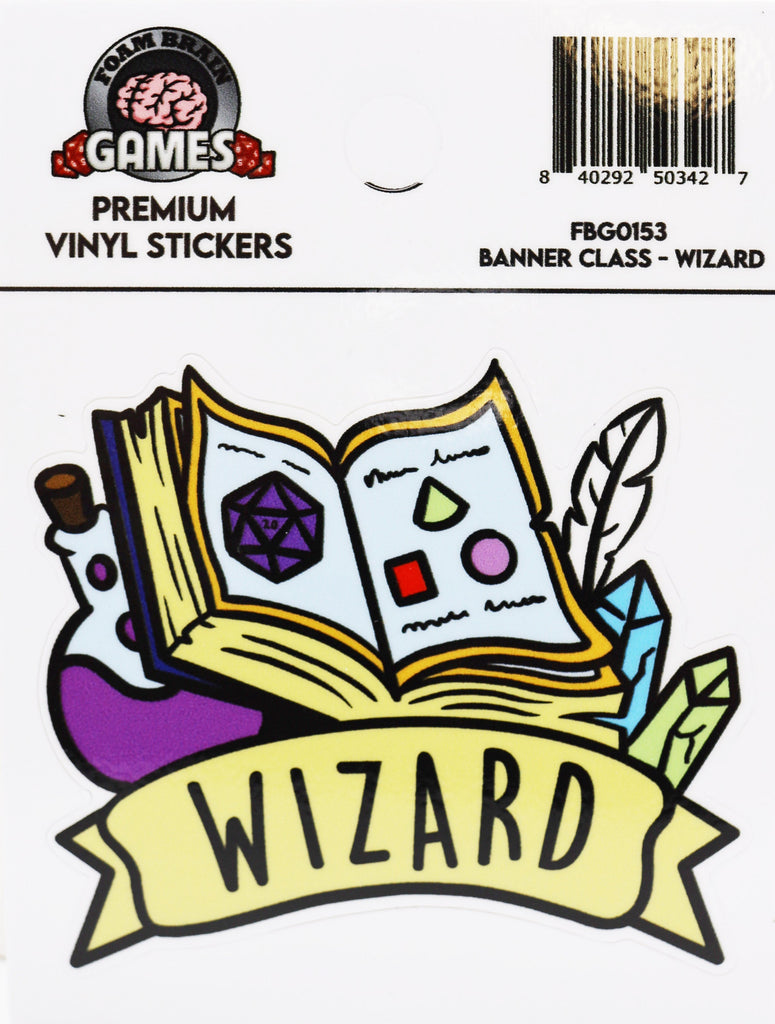 Banner Class Sticker - Wizard Stickers Foam Brain Games