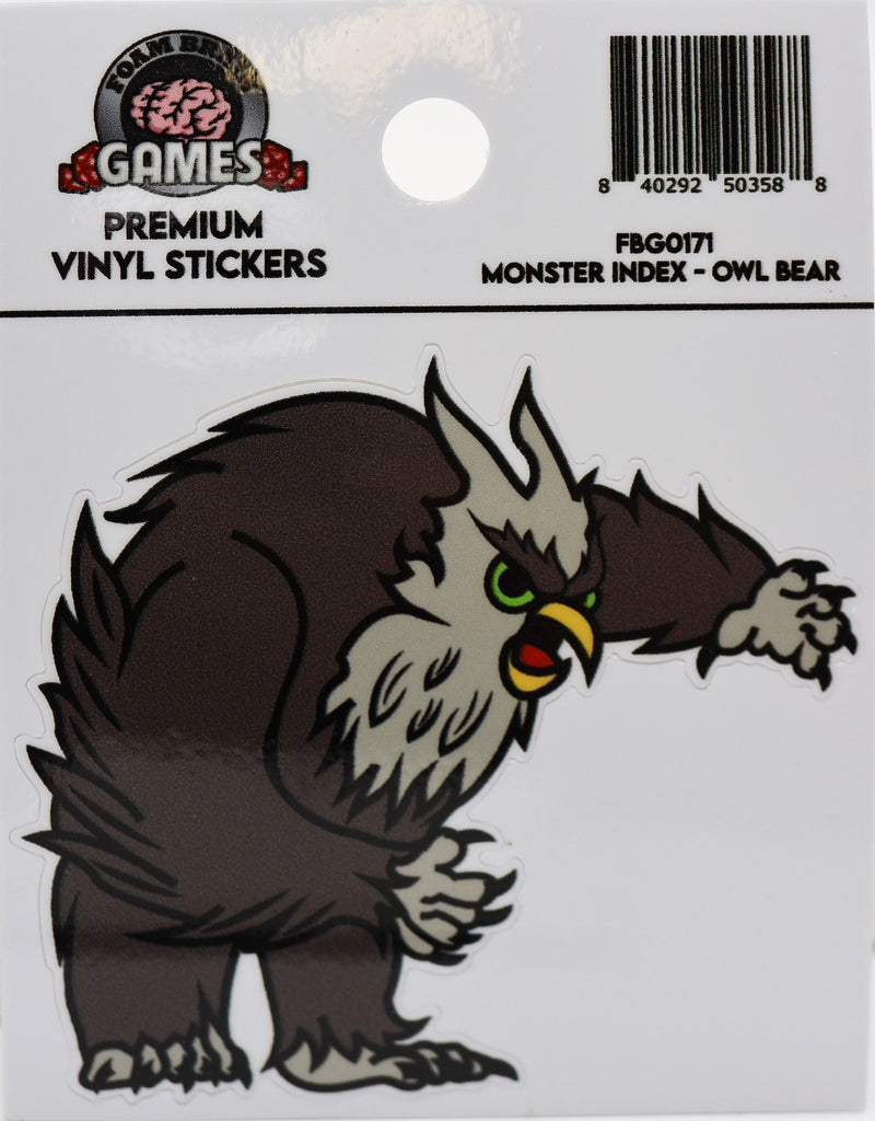 Monster Index Sticker - Owl Bear Stickers Foam Brain Games