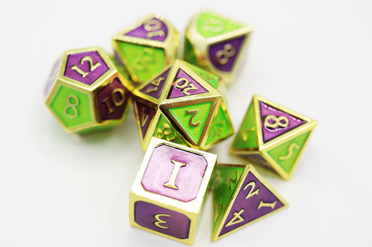 Dual Amethyst and Green RPG Set